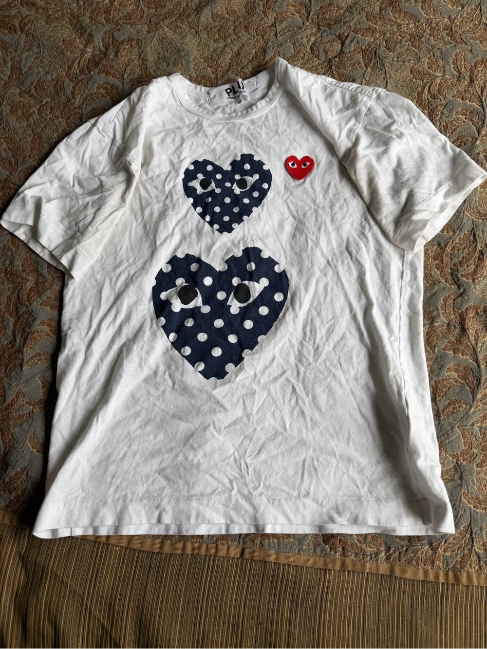 Comme des Garçons play play navy shirt